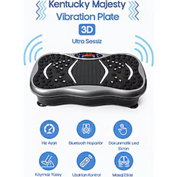 majesty 3D 5 Programlı Titreşimli Spor Kondisyon Fitness Egzersiz Aleti Vipration Plate