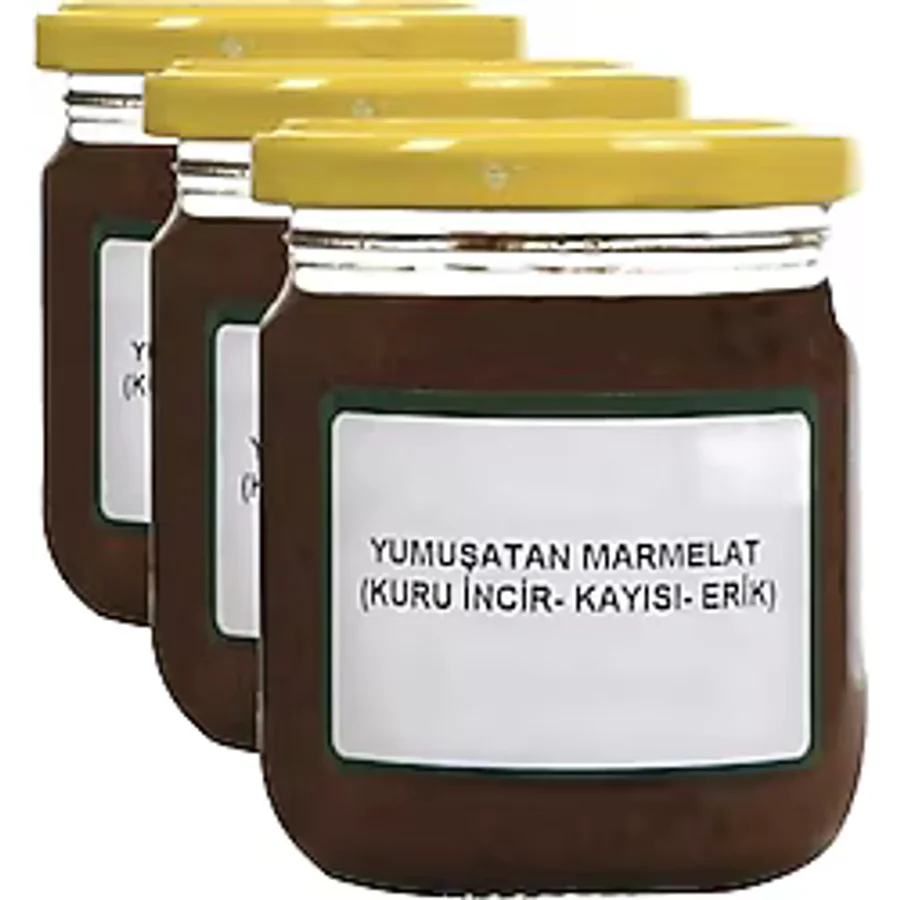 makarna lütfen! Yumuşatan Marmelat Kuru İncir-Kayısı-Erik 190 Gr (3 paketi)