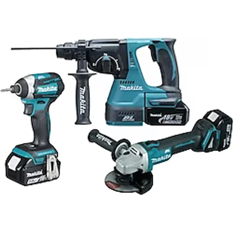 Makita DLX3070TX 18 V 5.0 Ah 3'lü Akülü Kombine Set