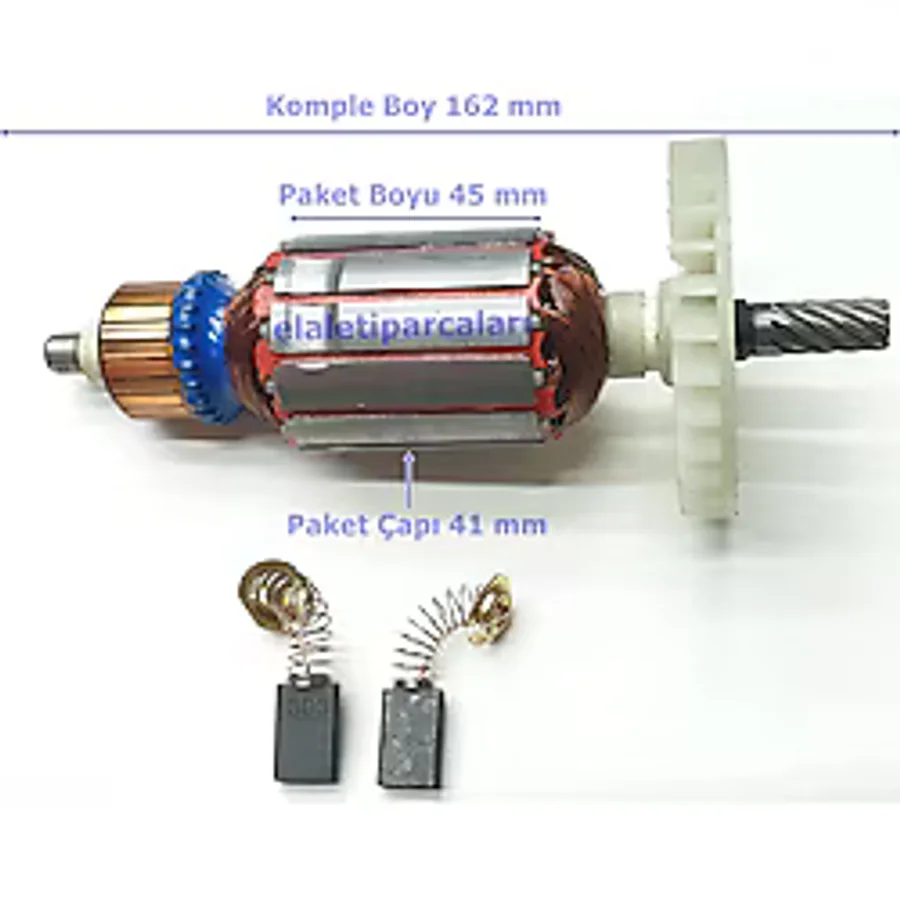 Makita Tipi 5704 R Endüvi Rotor Kollektör ve Kömürü