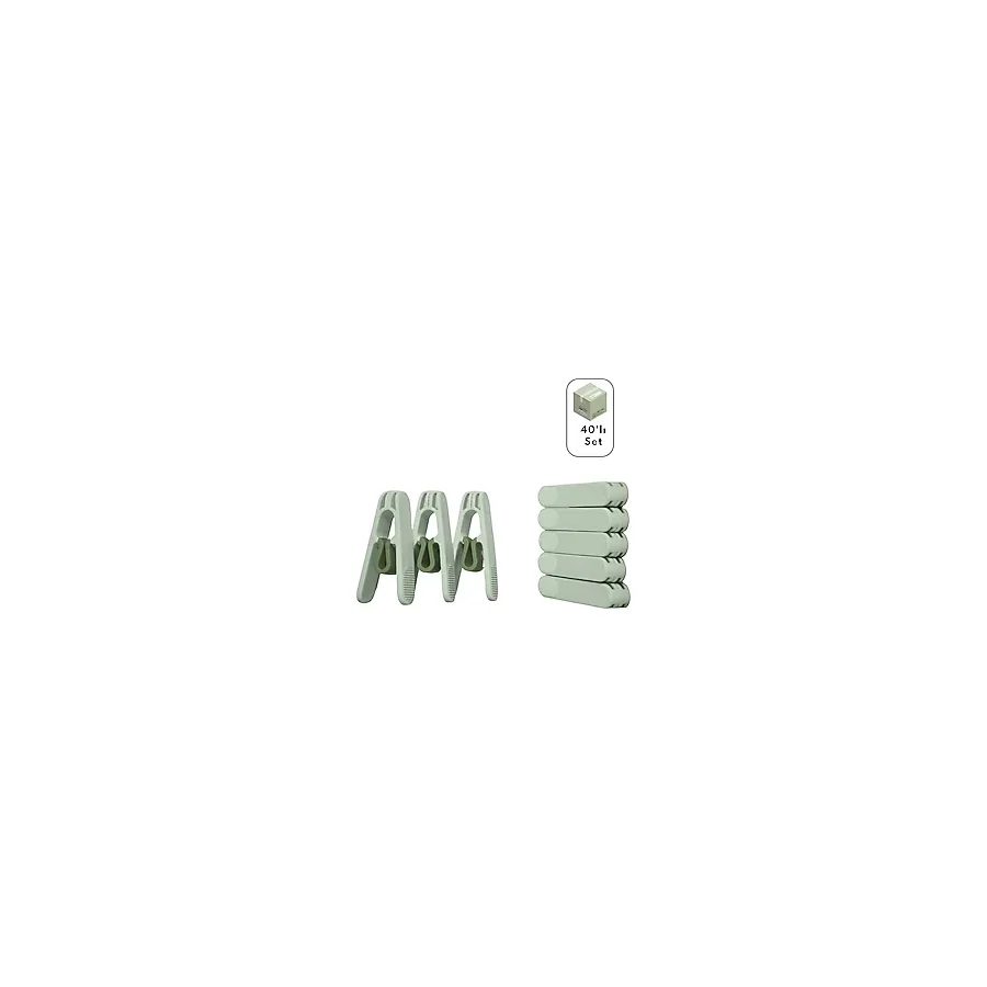 Makker Home 40'lı Premium Plastik Yaysız Mandal, Kırılmaz Mandal, Çamaşır Mandalı, Yaysız Mandal, Poşet Klipsi