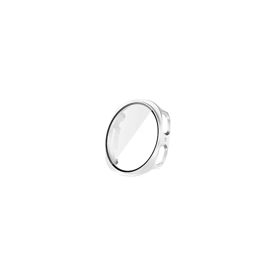 Maks Technology Galaxy Watch 8 44MM Sert PC Kasa ve Ekran Koruyucu Mkst Watch Gard 38 - Gümüş - 44 mm