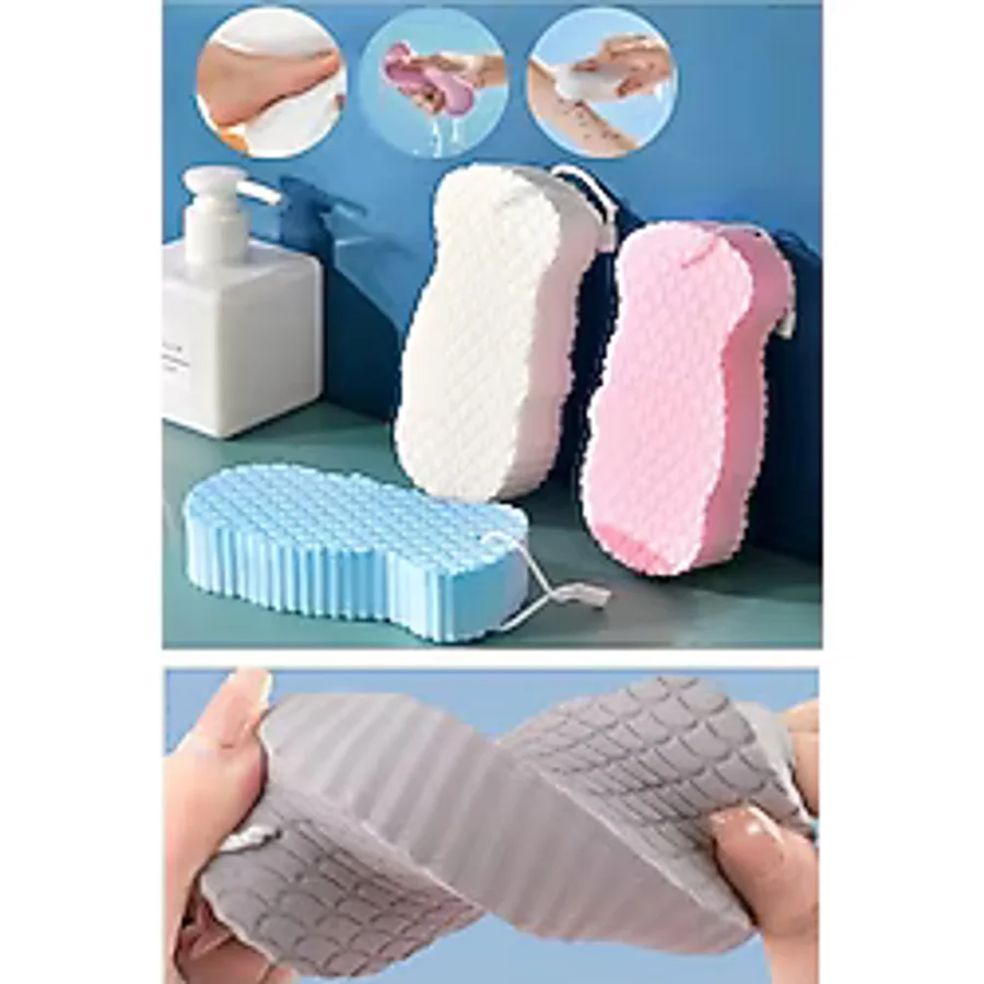 Malzek Banyo Ölü Deri Sökücü Cil Temizleyicisi Vücut Duş Süngeri Yoğun Peeling Fırçası Ve Masaj Süngeri cok-renkli