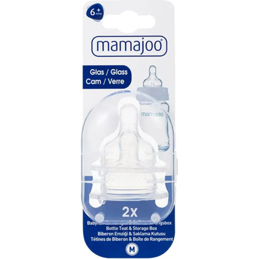 Mamajoo Silikon M No:2 6 Ay+ Saklama Kutulu Cam Biberon Emziği