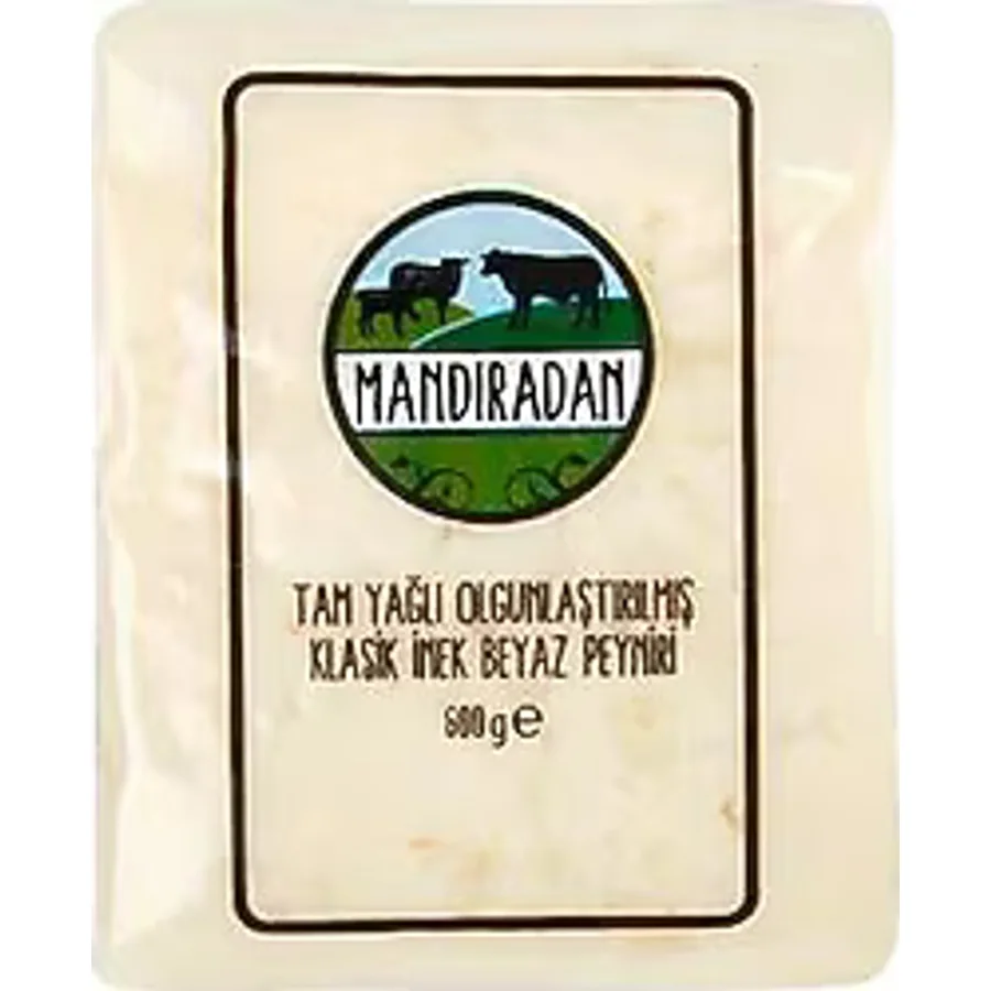 Mandıradan Tam Yağlı Olgunlaştırılmış Klasik İnek Beyaz Peyniri 600 gr