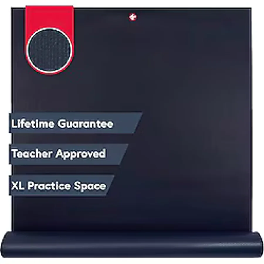Manduka PRO Uzun ve Geniş Yoga Minderi - Kadınlar ve Erkekler İçin, Kaymaz, Eklem Desteği ve Stabilite Yastığı, Kalın 6 mm, 79 inç x 52 inç (200 cm x 132 cm), Gece Mavisi