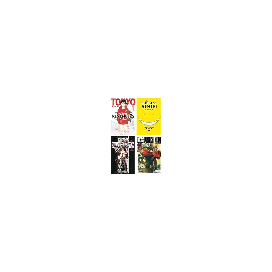 Manga Başlangıç Seti 3 / Tokyo Revengers - Suikast Sınıfı - Death Note - One-Punch Man 1. Ciltler