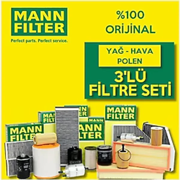 Mann Vw Jetta 1.6 Tdi Mann-filter Filtre Bakım Seti (2011-2015)