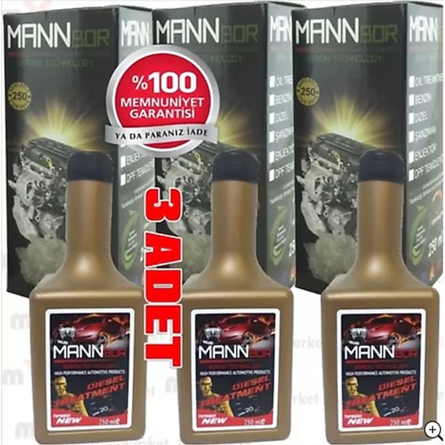MannBor Boron Teknoloji Dizel Mazot Yakıt Katkısı 250ML x3 ADET