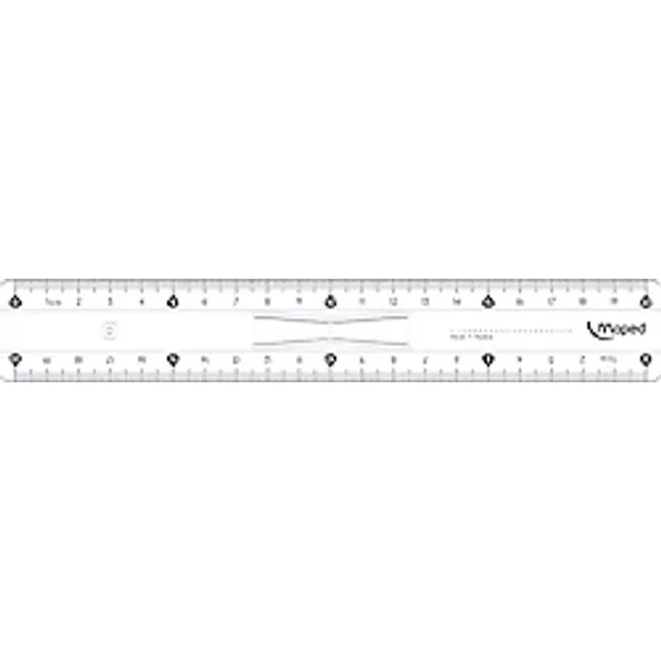 Maped 20 cm Çift Desimetre Plastik Cetvel