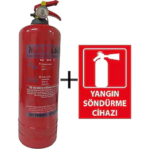 Mapeks Yangın Tüpü 2 KG ve Yangın Tüpü Levhası 2'li
