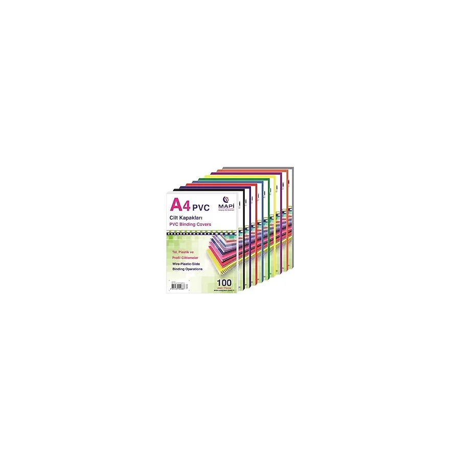 Mapi A-4 Cilt Kapağı 160 Mm Beyaz 100 Lü 2040200 (1 Paket 100 Adet)