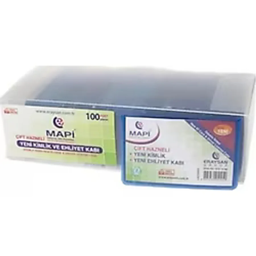 Mapi Kart Kabı Çift Hazneli Lacivert 100 Lü 9101262