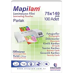 MAPİLAM-100MİC.75X140 PARLAK POLYESTER 100