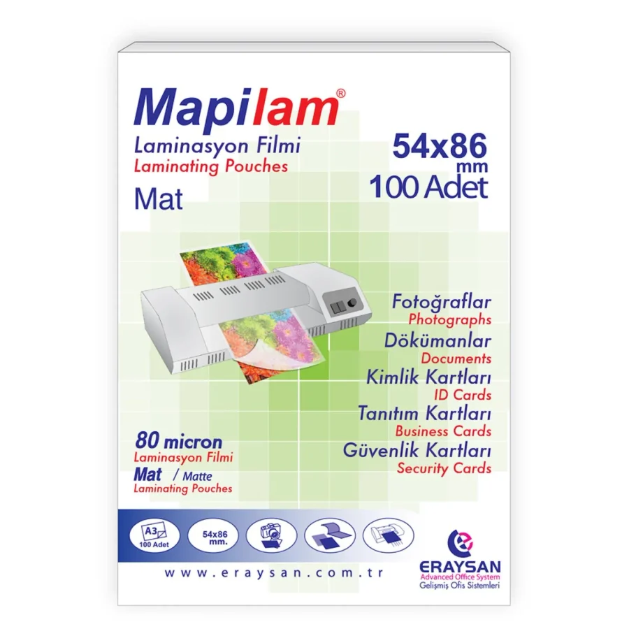 MAPİLAM-80MİC.54X86 MAT POLYESTER 100