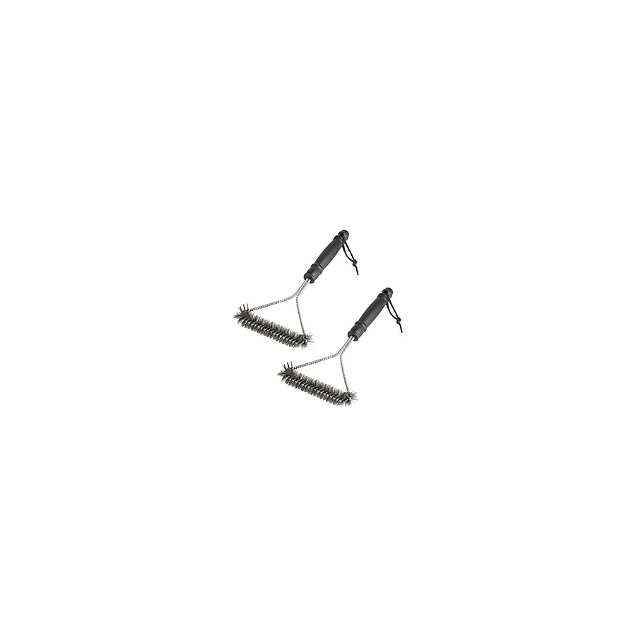MarkEntegra 2 Adet Izgara Fırçası, Izgara Fırçası, 30 cm Paslanmaz Çelik Izgara Temizleme Fırçası, Üçgen 360° Izgara, Tel Fırça, Kömür Mangalı İçin Mangal Aksesuarı, Küre Izgara, Temizleyici Fırça