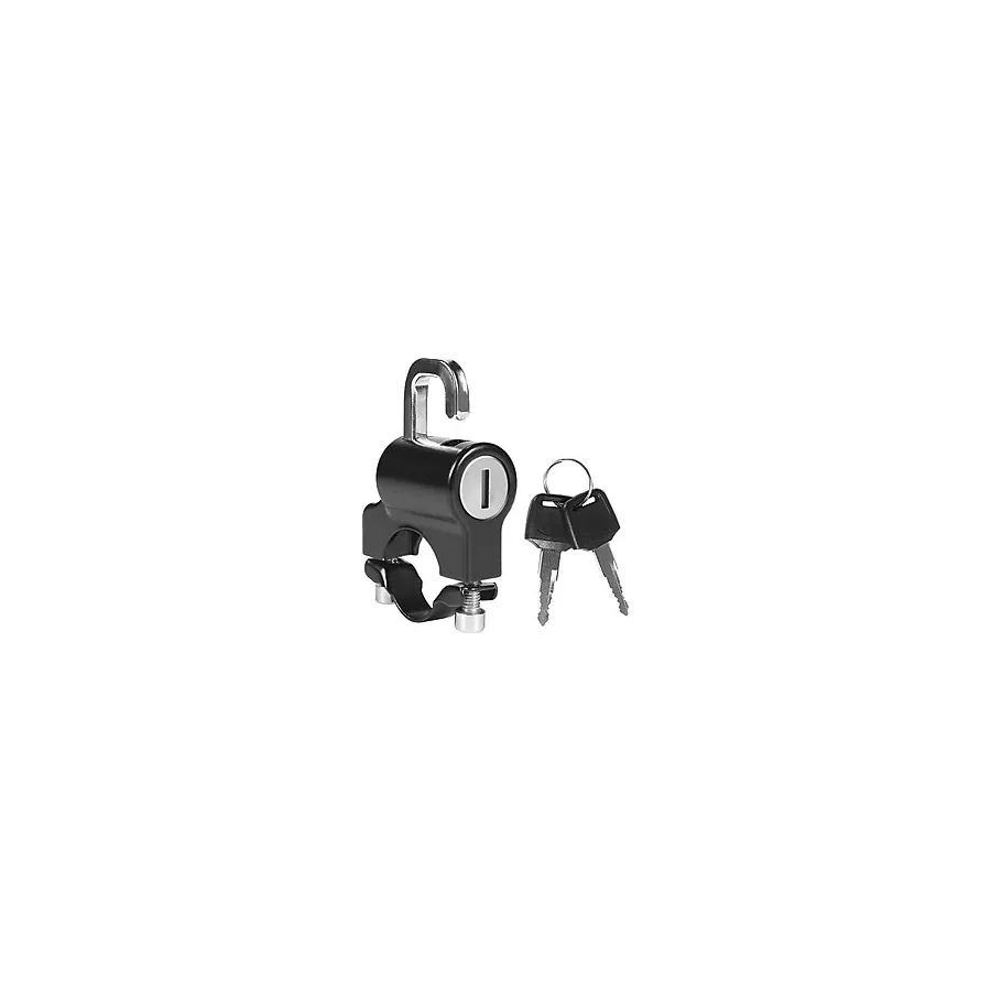 MarkEntegra Kyrotech Universal Motosiklet Kask Kilidi 22 ve 26 mm Ayarlanabilir Gidon Uyumlu, Çift Anahtarlı Güvenlik Kilidi, Su Geçirmez, Çok Amaçlı Kask ve Ekipman Sabitleme Aparatı
