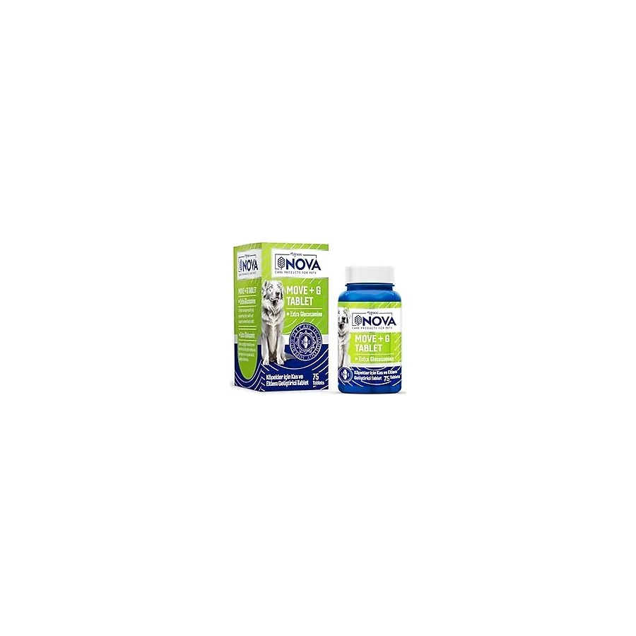MarkEntegra Nova Premium Move +G Glucosamine (Eklem Sağlığı Destekleyici) 75 Tablet Köpek Vitamini - 10