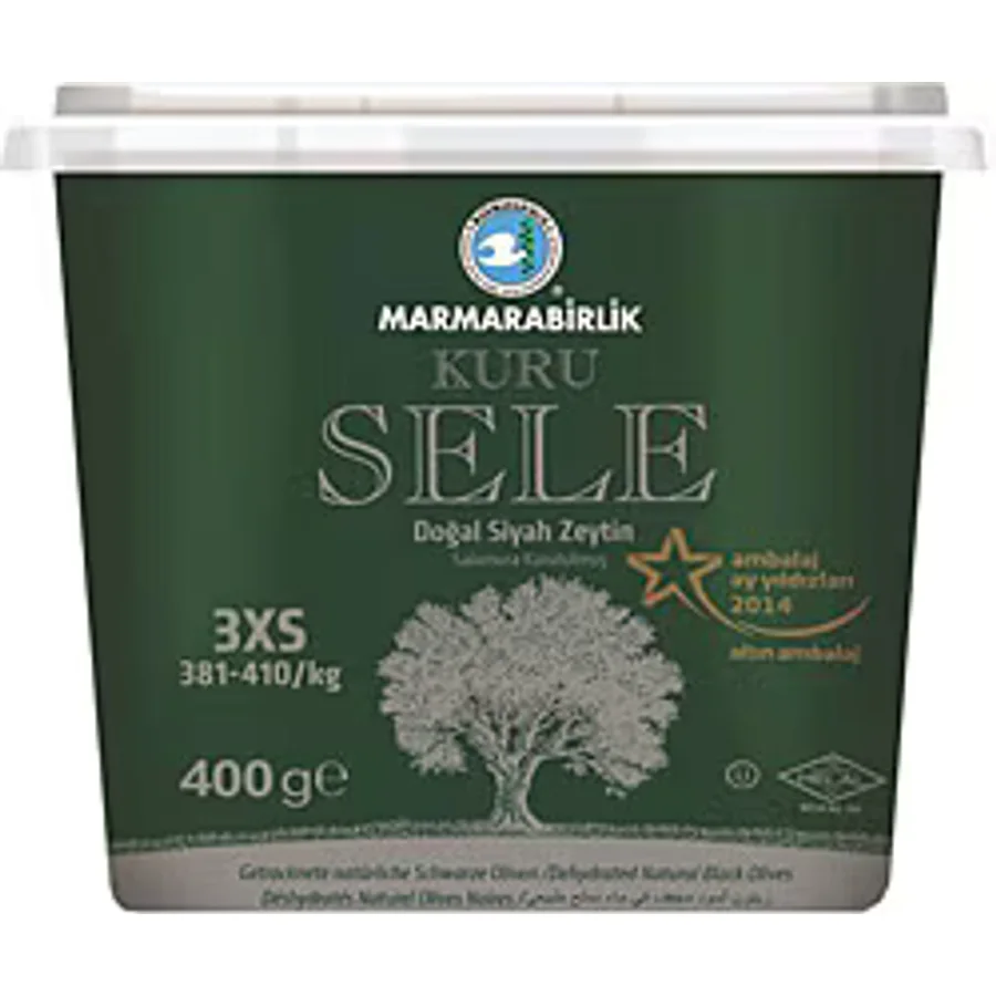 Marmarabirlik Kuru Sele 400 gr 3XS (381-410) Siyah Zeytin
