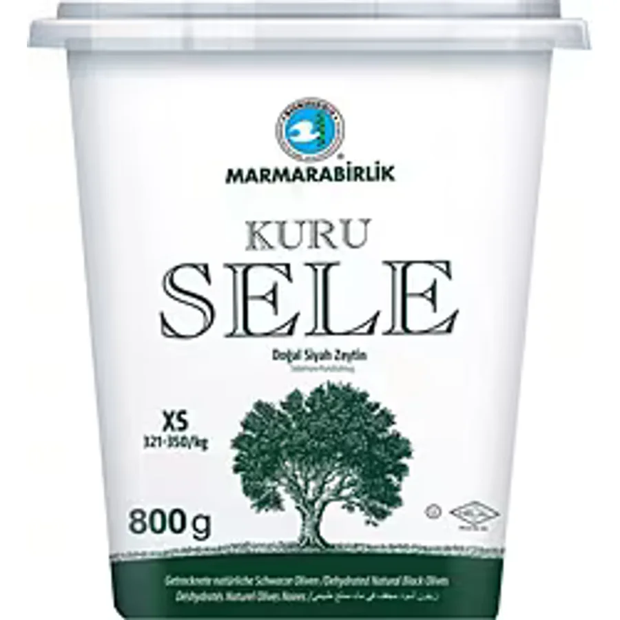 Marmarabirlik Kuru Sele 800 gr XS (321-350) Siyah Zeytin