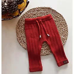 Mars Baby Kız Bebek Triko Bağcıklı Tayt Kiremit