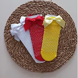 Mars Baby Kız Bebek Turuncu Beyaz Sarı File Çorap Set