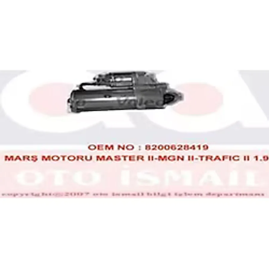 Marş Motoru Master Iı-mgn Iı-trafıc Iı 1.9 DCİ-vıvaro-movano 1.9 Dtı