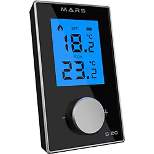 Mars S20 Siyah Kablosuz Dijital Termostat