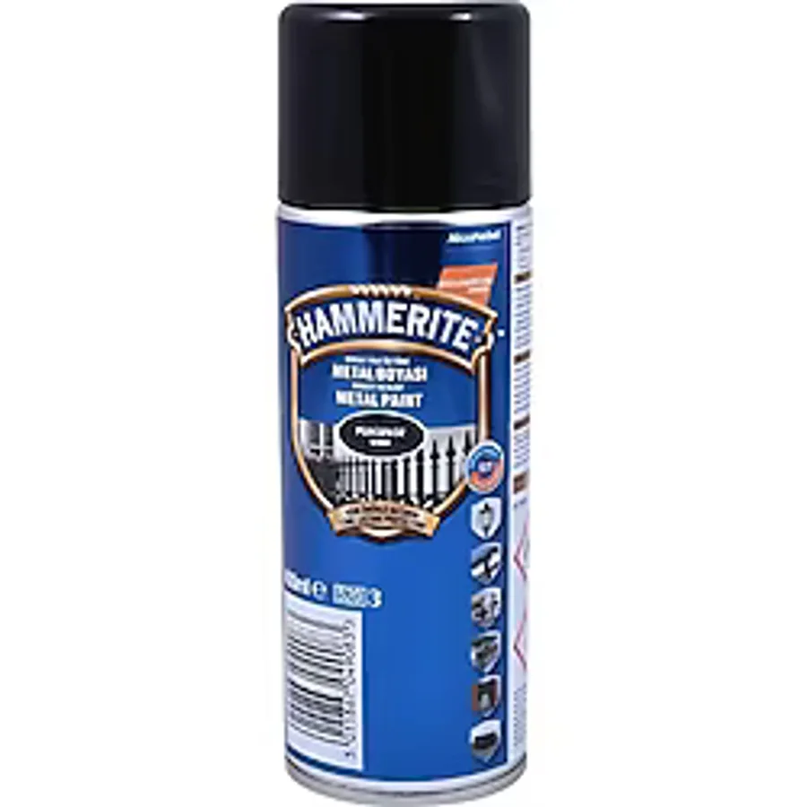 Marshall Hammerite Pürüzsüz SİYAH Sprey Boya 400 ml