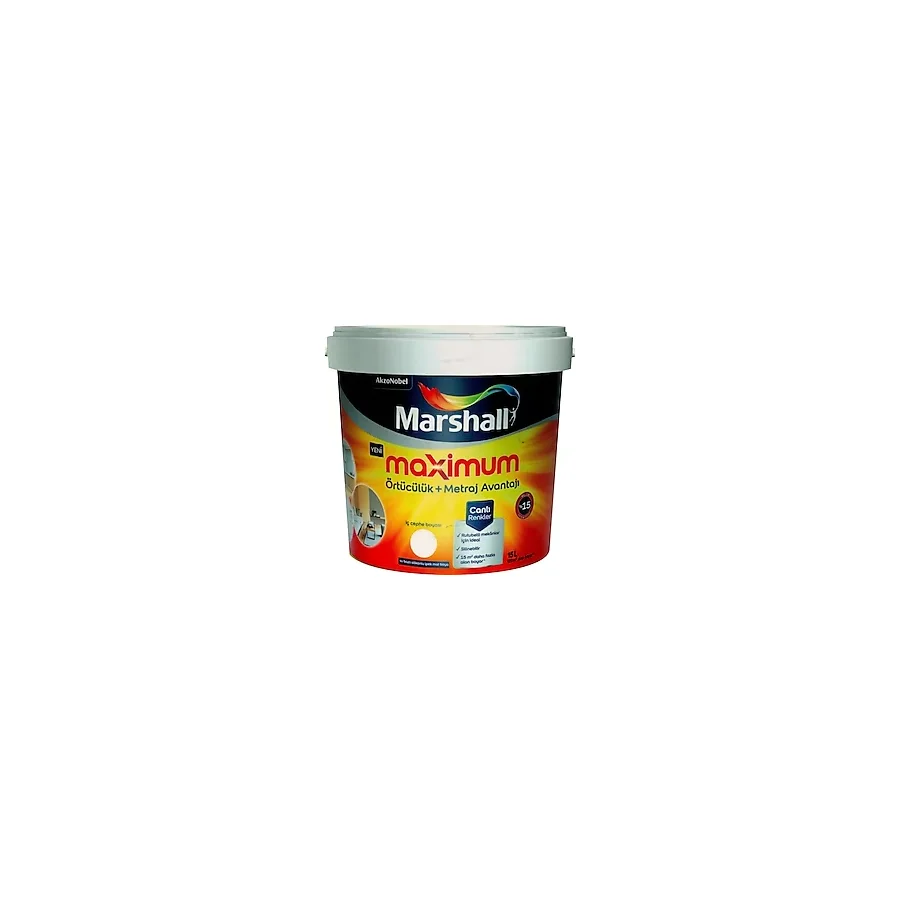 Marshall Maximum Silikonlu 15 lt İç Cephe Boyası