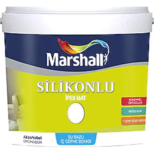 Marshall Silikonlu İpek Mat 2.5 lt İç Cephe Boyası