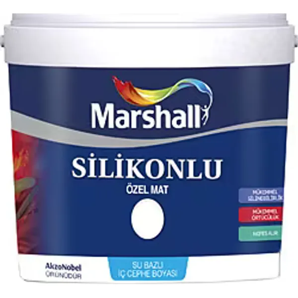Marshall Silikonlu Özel Mat 7.5 lt İç Cephe Boyası