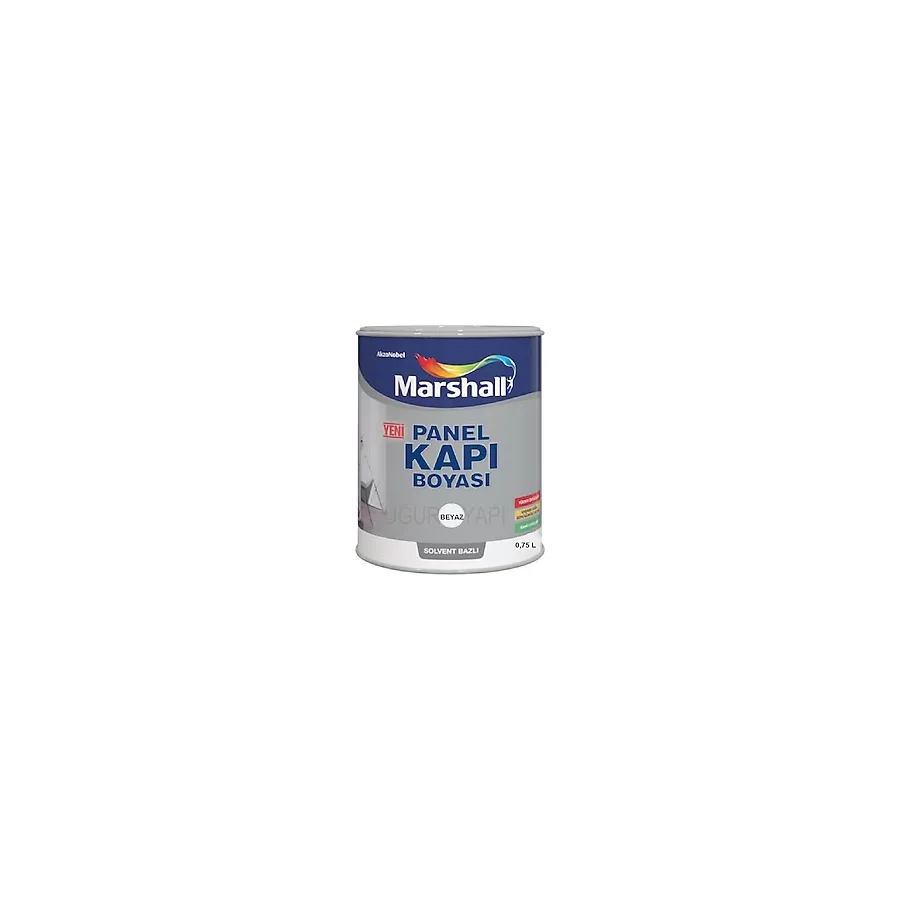 Marshall Solvent (Tiner) Bazlı Sentetik Amerikan Panel Kapı Boyası 0,75 Lt - Beyaz - 0.75