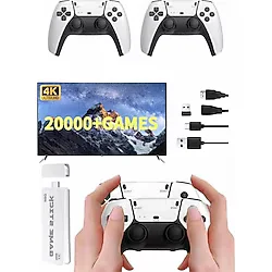 Marsilyan 3D 4K 2000 Oyunlu Game Stick Oyun Konsolu Çift Konsol