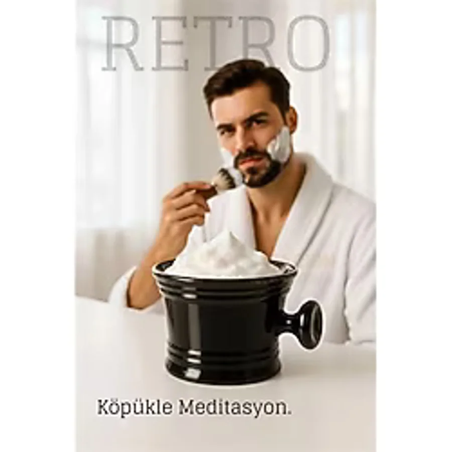 Marsilyan Retro Tıraş Tası Siyah - Renkli - standart