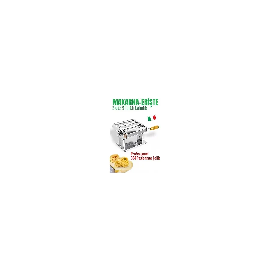 Marsilyan Turk Makarna Makinası Erişte Makarna Kesici Erişte Makinası 304 Paslanmaz Çelik - MCT6674-8065- 180 mm - Çok Renkli
