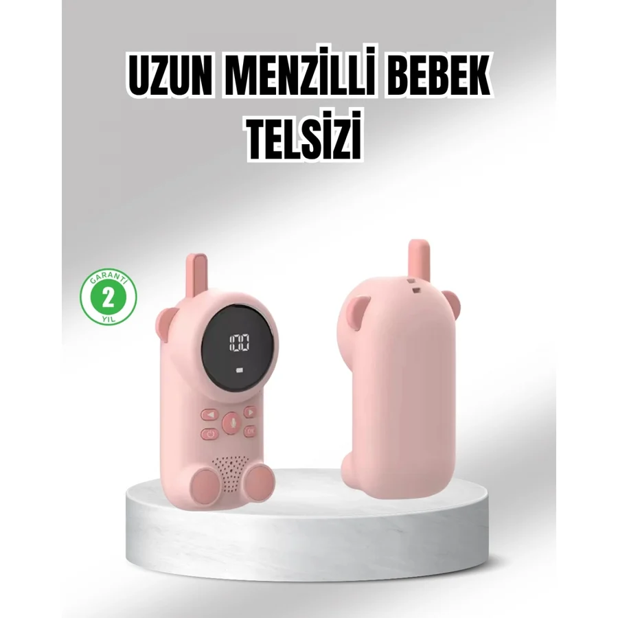 Marsilyan Uzun Menzilli Bebek Telsizi 1-3 Km Çekim 22 Kanal LCD Ekran Vox Şarjlı
