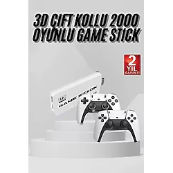 Marsilyan Yeni Nesil 3D 4K 2000 Oyunlu Game Stick Oyun Konsolu Çift Konsol