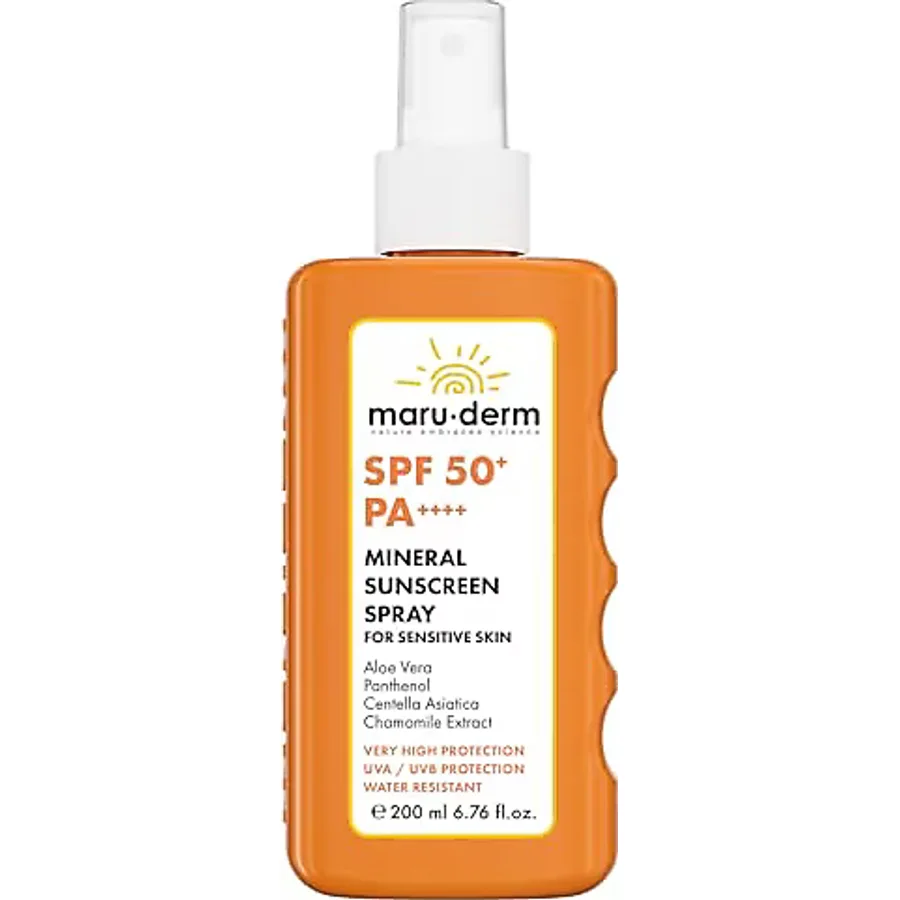Maru.Derm Mineral Hassas Ciltler için 200 ml 50 Faktör Sprey Güneş Kremi