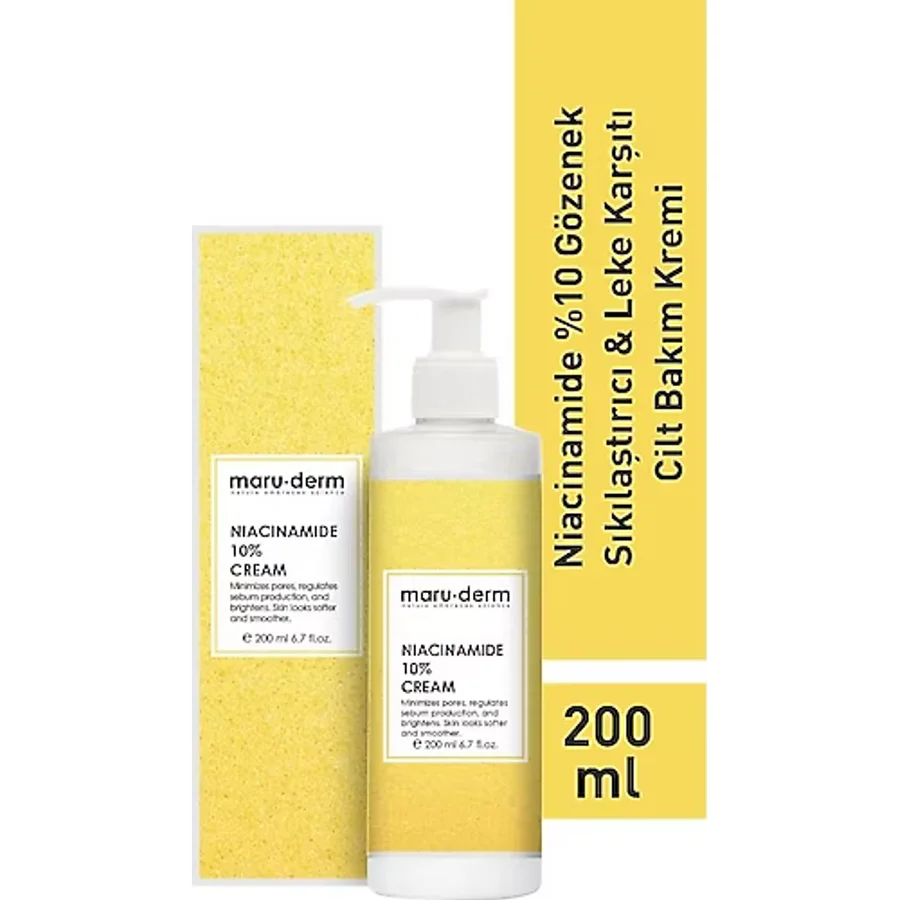 Maru.Derm Niacinamide %10 Leke Karşıtı Ve Gözenek Sıkılaştırıcı Krem 200 ml