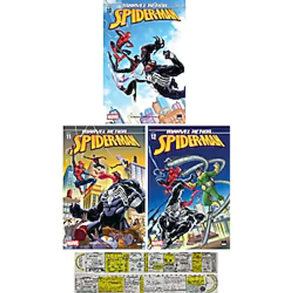 Marvel Action Spider Man 10-11-12. Ciltler Çizgi Roman Seti + Mat. Öğreten Cetvel