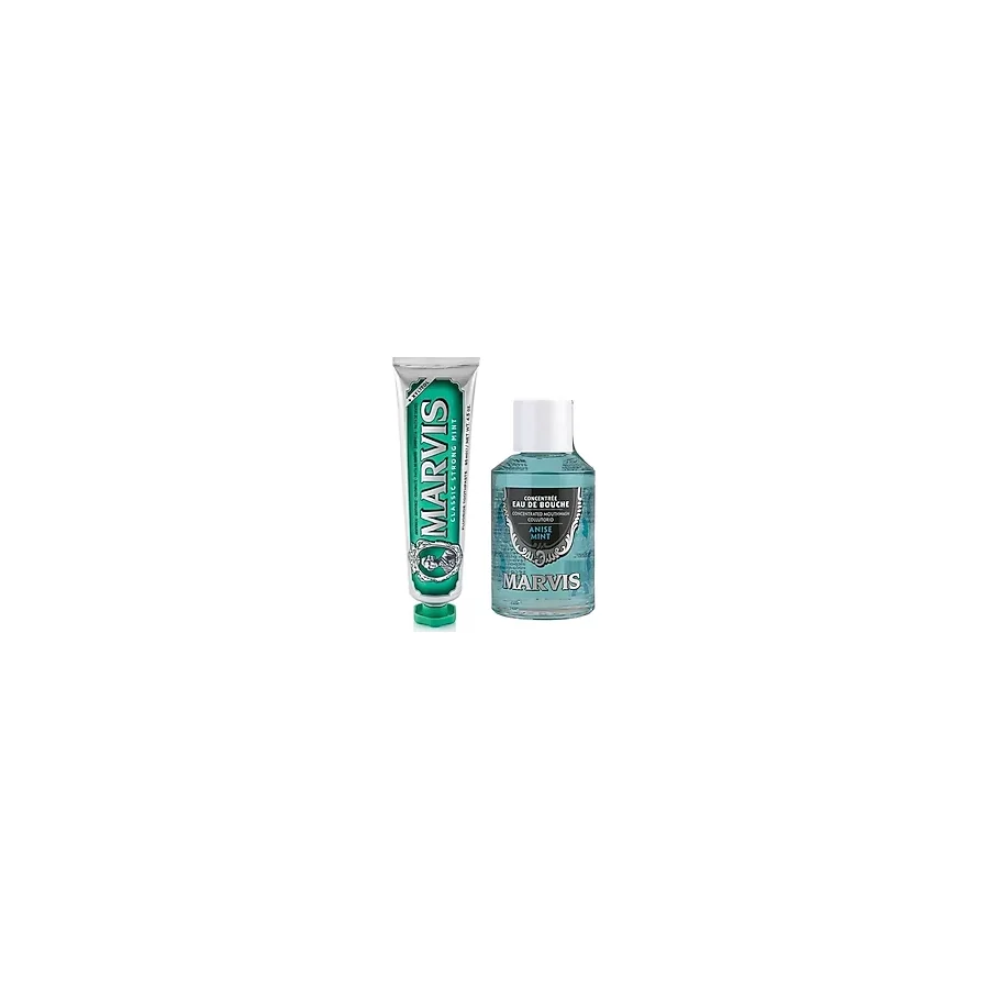 Marvis Classic Strong Mint Diş Macunu 85 ml + Anise Mint Ağız Gargarası Anason 120 ml