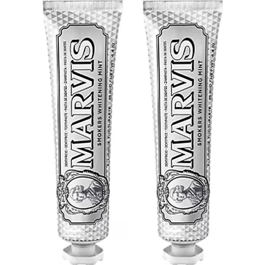 Marvis Whitening Mint Sigara İçenler için Beyazlatıcı 85 ml 2 Adet Florürlü Diş Macunu