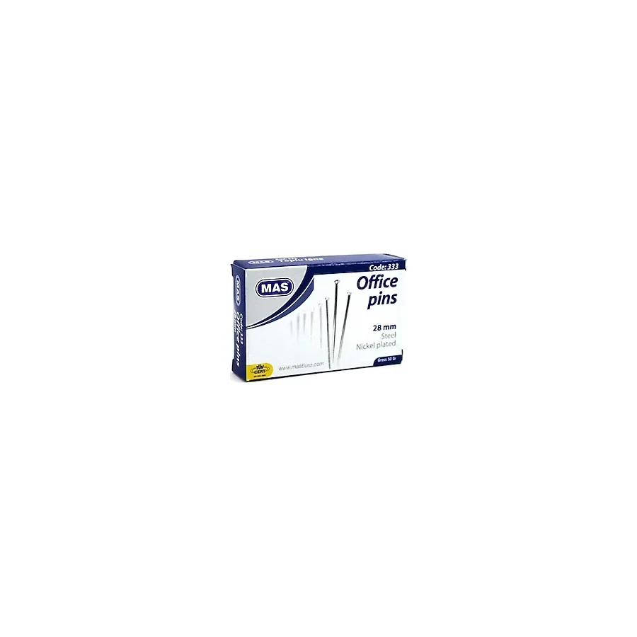 Mas 333 Toplu İğne 28 Mm 50 Gram (24 Kutu)