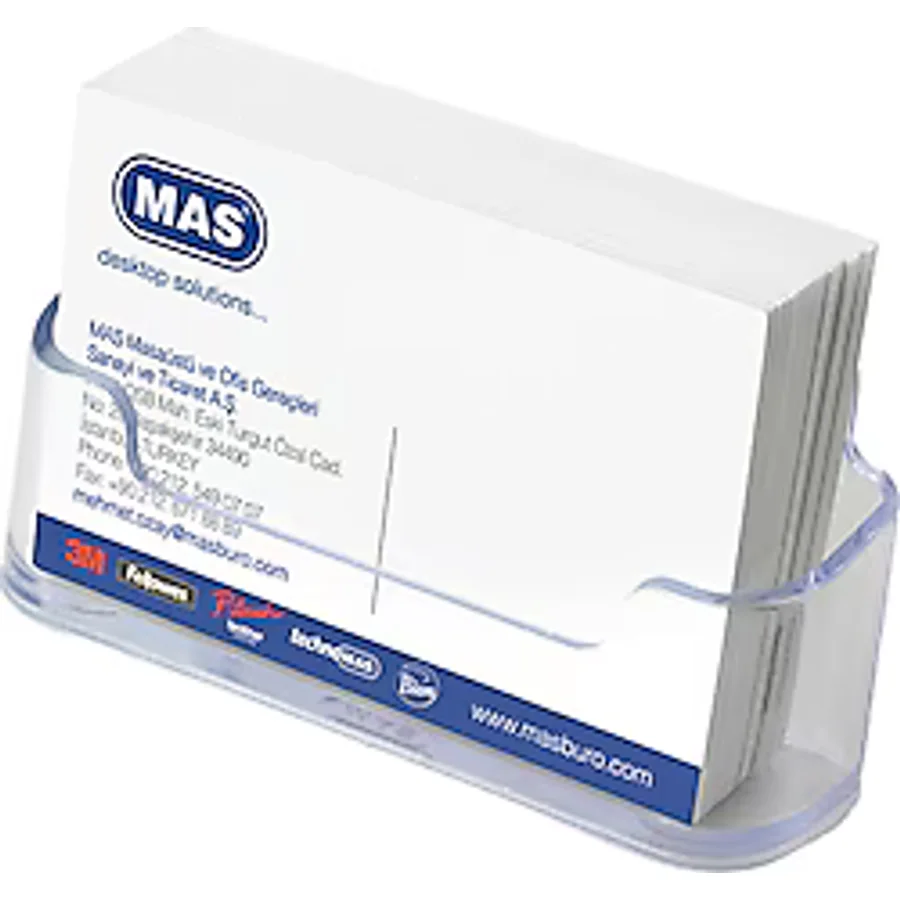 Mas 486 Oval Şeffaf Kartvizitlik