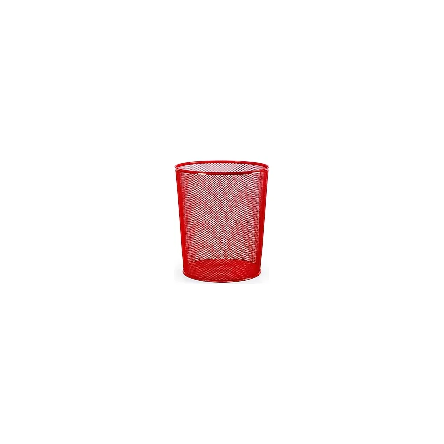 Mas 854 10 lt Metal Tam Perforeli Kırmızı Çöp Kovası