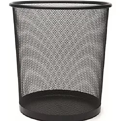 Mas 854 10 lt Metal Tam Perforeli Ofis Siyah Çöp Kovası