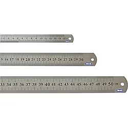 Mas Çelik Cetvel 15 Cm + 30 Cm + 50 Cm - 3'lü Set