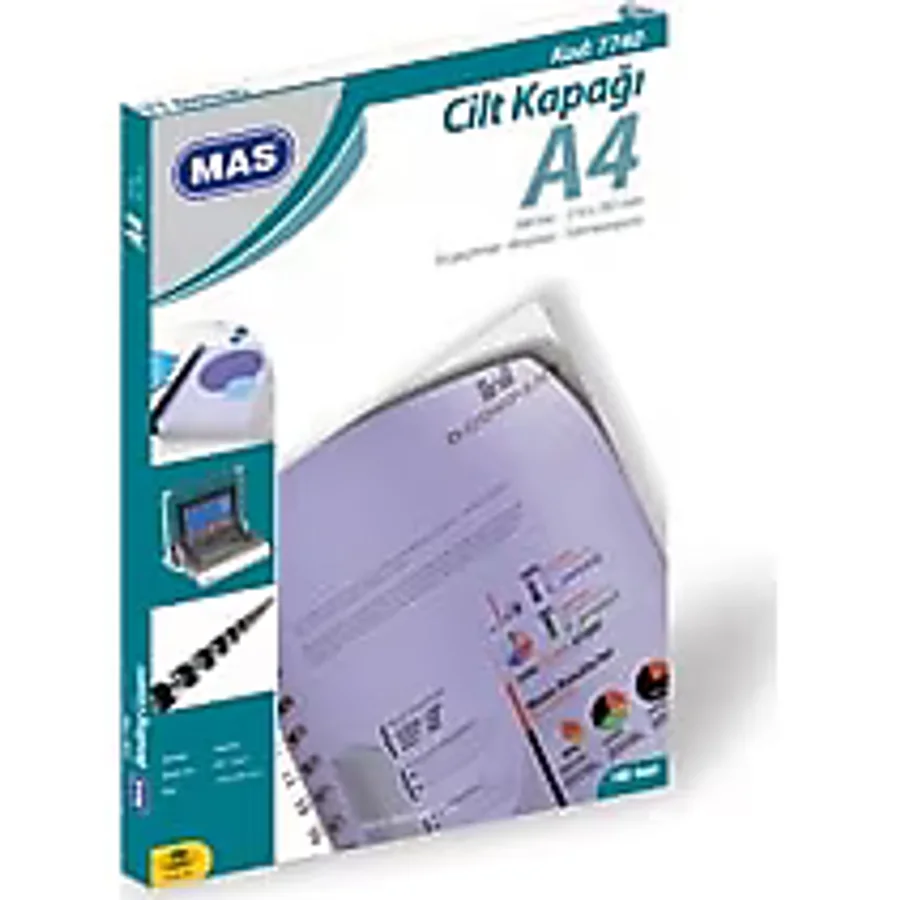 Mas Cilt Kapağı PP A4 Beyaz 100'lü