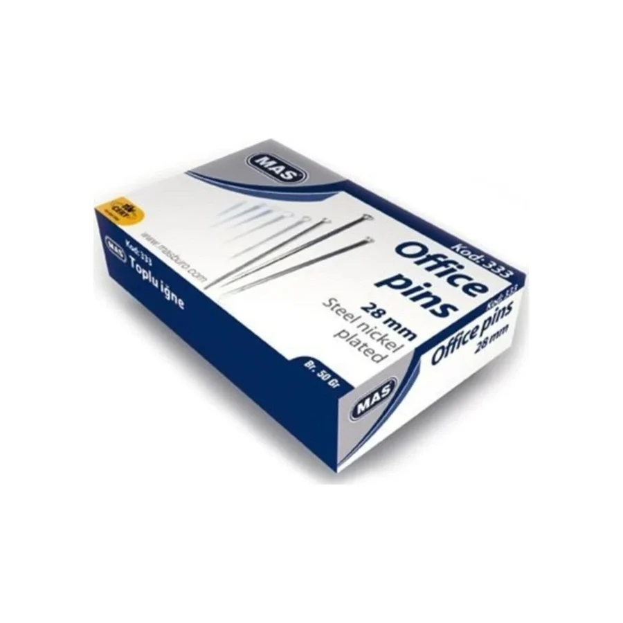 Mas Toplu İğne Nikel 28 Mm 50 Gram Toplu İğne